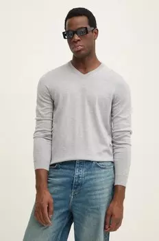 Шерстяной свитер Boss, серый