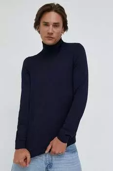 Шерстяной свитер Boss, темно-синий