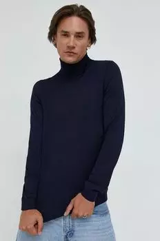 Шерстяной свитер Boss, темно-синий