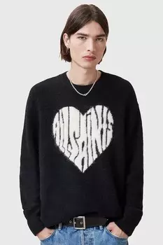 Шерстяной свитер BUBBLE Allsaints, черный