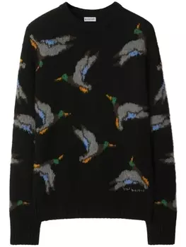 Шерстяной свитер Burberry, черный