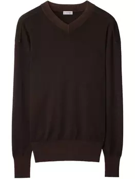 Шерстяной свитер Burberry, коричневый