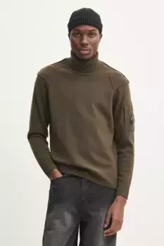 Шерстяной свитер C.P. Company, зеленый