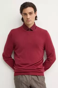 Шерстяной свитер Calvin Klein, гранатовый