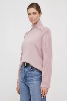 Шерстяной свитер Calvin Klein, розовый