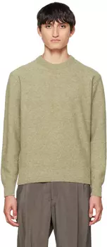 Шерстяной свитер цвета хаки LEMAIRE