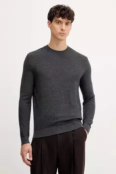Шерстяной свитер Emporio Armani, серый