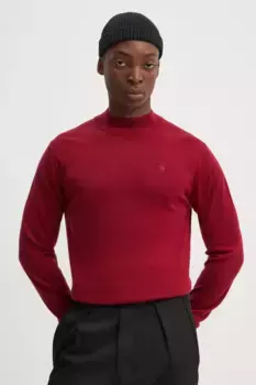 Шерстяной свитер G-Star Raw, гранатовый