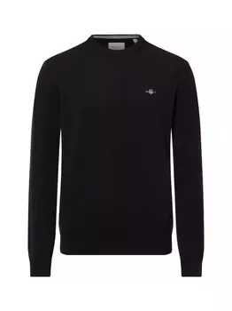 Шерстяной свитер Gant, черный