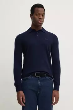 Шерстяной свитер Guess, темно-синий