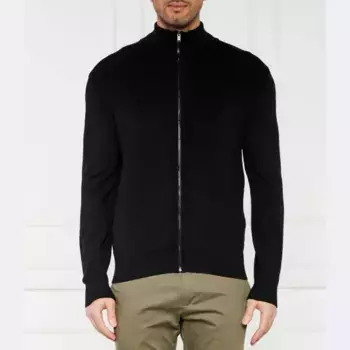 Шерстяной свитер h-daveto стандартного кроя Boss, черный