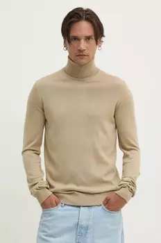 Шерстяной свитер Hugo, бежевый