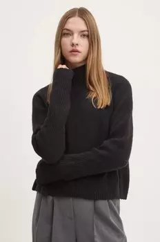 Шерстяной свитер Hugo, черный