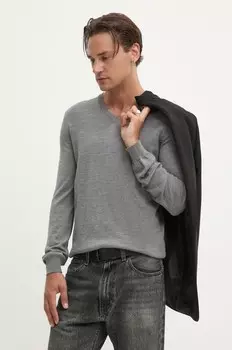 Шерстяной свитер Hugo, серый