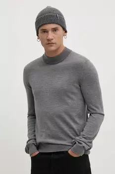 Шерстяной свитер HUGO, серый