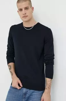 Шерстяной свитер Hugo, темно-синий