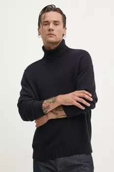 Шерстяной свитер Hugo, темно-синий