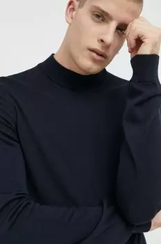 Шерстяной свитер Hugo, темно-синий