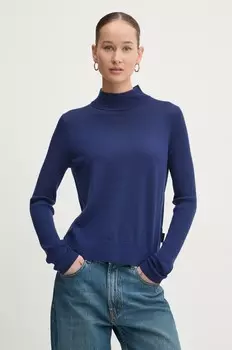 Шерстяной свитер HUGO, темно-синий