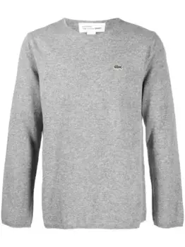 Шерстяной свитер из коллаборации с Lacoste Comme Des Garons Shirt, серый