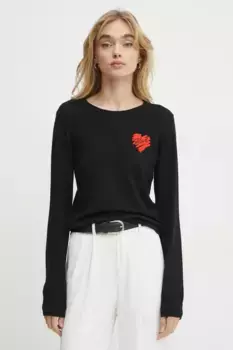 Шерстяной свитер Karl Lagerfeld, черный