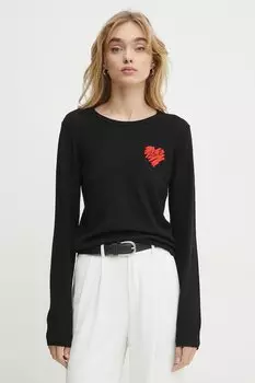 Шерстяной свитер Karl Lagerfeld, черный