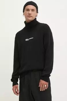 Шерстяной свитер Karl Lagerfeld Jeans, черный