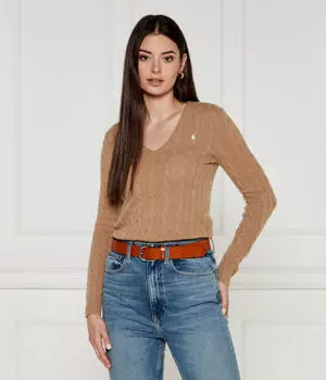 Шерстяной свитер Кимберли Regular fit Polo Ralph Lauren, коричневый