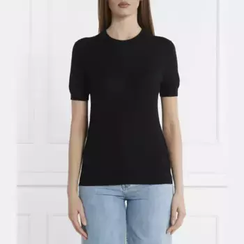 Шерстяной свитер классического кроя Falyssiasi Boss, черный