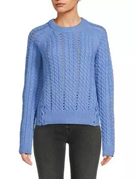 Шерстяной свитер косой вязки Aitana Derek Lam 10 Crosby, цвет Baby Cobalt