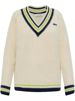 Шерстяной свитер Lacoste, белый
