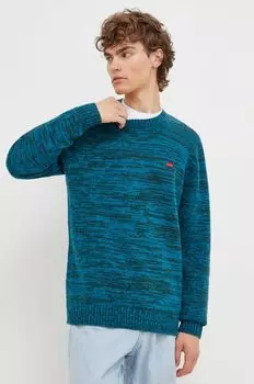 Шерстяной свитер Levi's, бирюзовый