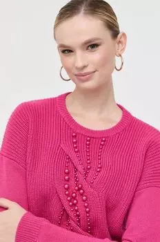 Шерстяной свитер Liu Jo, розовый