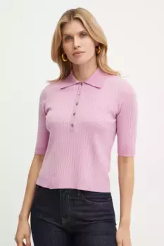 Шерстяной свитер Luisa Spagnoli, розовый