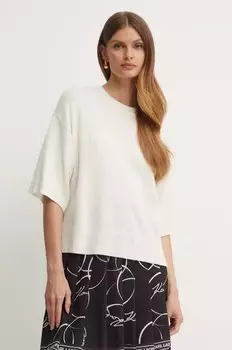 Шерстяной свитер Marella, бежевый