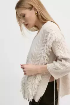 Шерстяной свитер Marella, бежевый