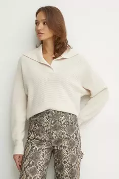 Шерстяной свитер Max&Co., бежевый