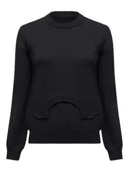 Шерстяной свитер MM6 Maison Margiela, черный