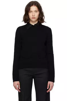 Шерстяной свитер Mm6 Maison Margiela, черный
