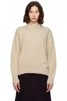 Шерстяной свитер Mm6 Maison Margiela, цвет nude