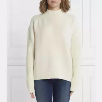 Шерстяной свитер обычного кроя Boss, экрю