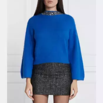 Шерстяной свитер обычного кроя Liu Jo, синий