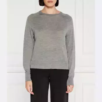 Шерстяной свитер обычного кроя Max Mara, серый