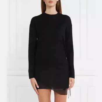 Шерстяной свитер обычного кроя Patrizia Pepe, черный