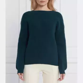 Шерстяной свитер обычного кроя Patrizia Pepe, зеленый