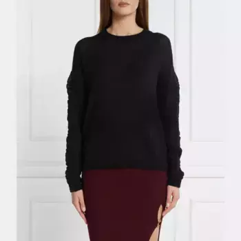 Шерстяной свитер обычного кроя Pinko, черный