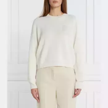 Шерстяной свитер обычного кроя с добавлением шелка Peserico, белый