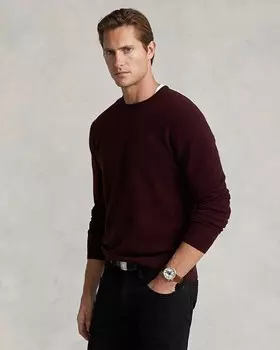 Шерстяной свитер обычного кроя с круглым вырезом Polo Ralph Lauren, цвет Red
