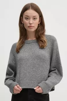 Шерстяной свитер OUI, серый