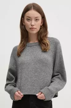 Шерстяной свитер Oui, серый